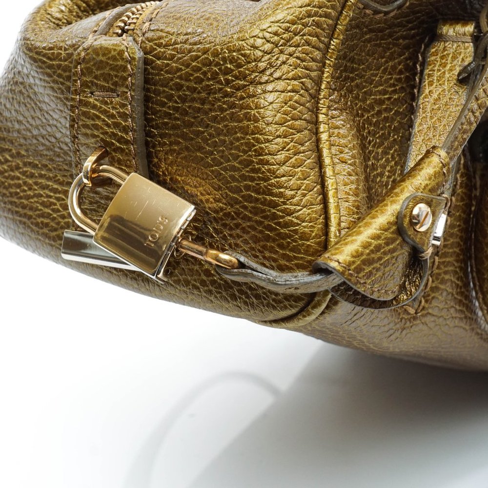 Auth Tods Hand Bag Gold Leather #14696T60 - Picture 10 of 12